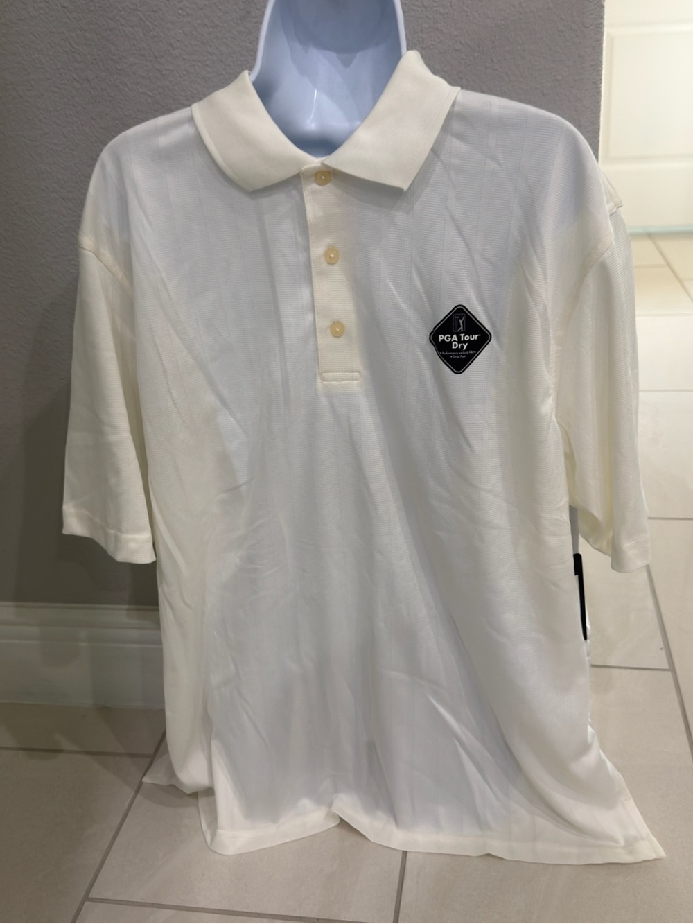 PGA Tour Dry Men's Performance Polo - White